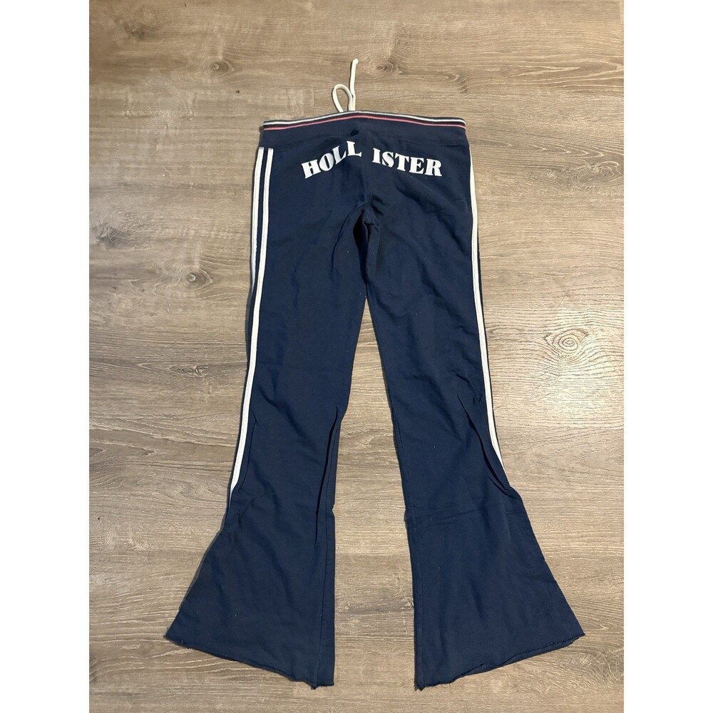 Y2K Vtg Hollister Low Rise Flare Track Sweatpants Medium M Drawstring